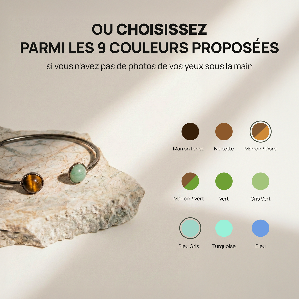 Bracelet personnalisé – Couleurs des yeux