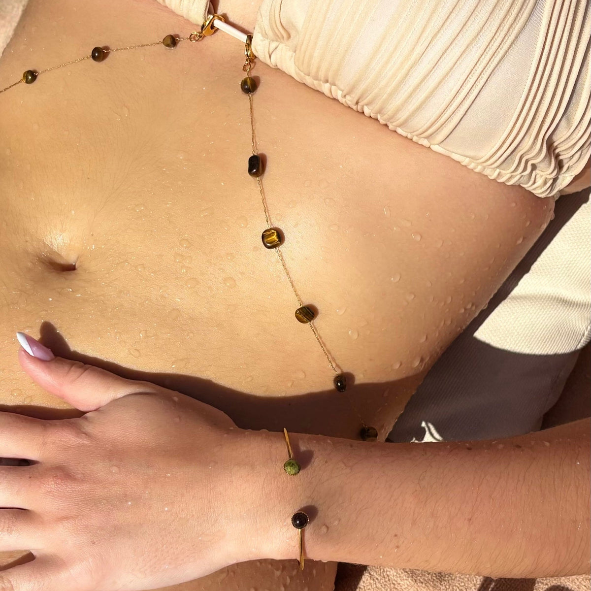 Chaîne de maillot de bain œil de tigre